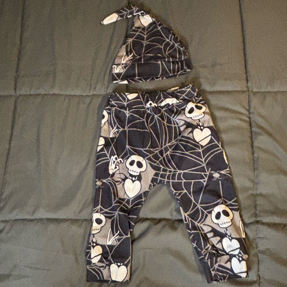 Nightmare before Christmas pants and cap